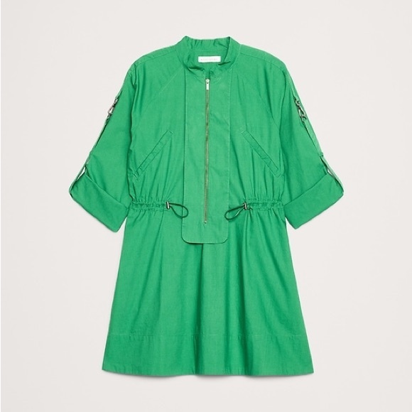 BANANA REPUBLIC COTTON UTILITY MINI DRESS - Picture 5 of 11
